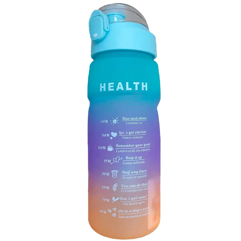 Garrafa 1800ML com marcador e canudo.