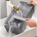 Caixa de armazenamento com grades para roupas