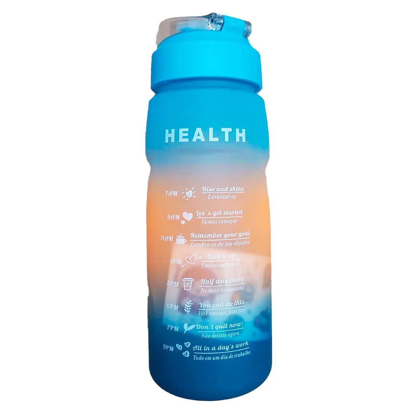 Garrafa 1800ML com marcador e canudo.