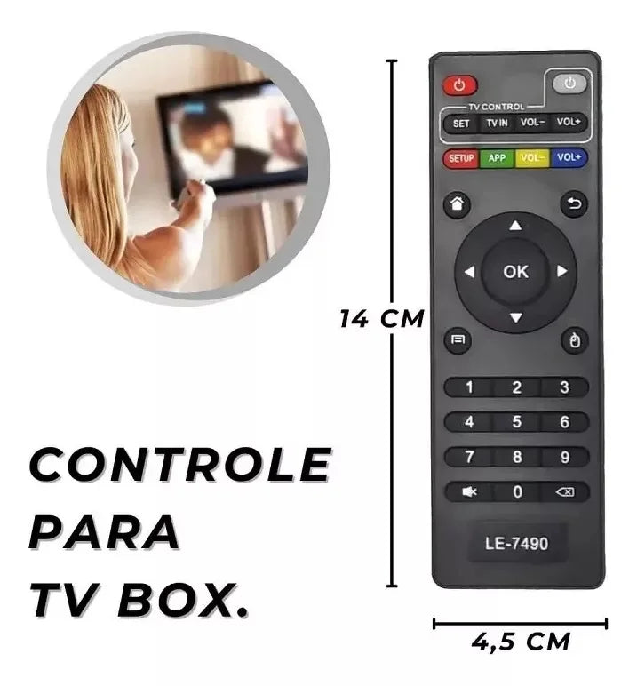 Controle inteligente Tv Box Pro 4K